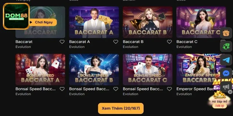 Khám phá kho game casino được nhiều người yêu thích