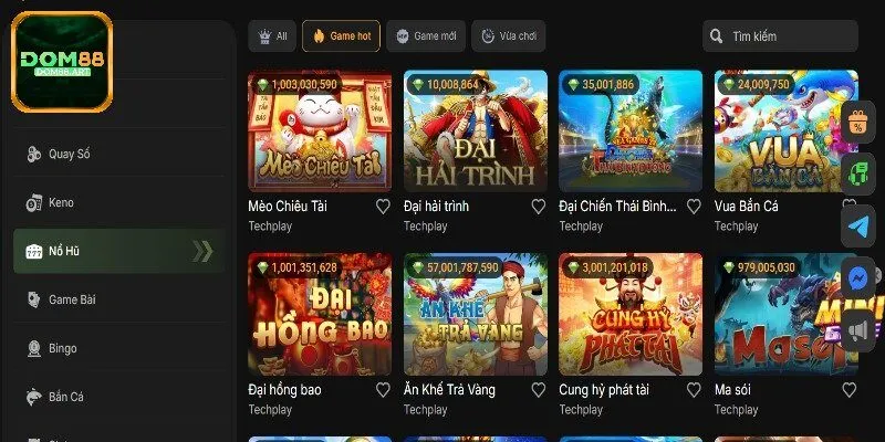 Tìm hiểu vài nét về sảnh nổ hũ Dom88